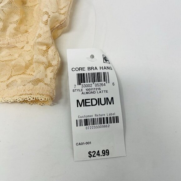 INC International Concepts Womens Medium Lace Bralette Lingerie Almond Latte 067 - Picture 6 of 6